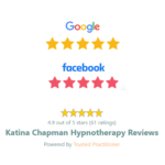 Image showing 5 star Google, Facebook and Trusted Practitioner reviews